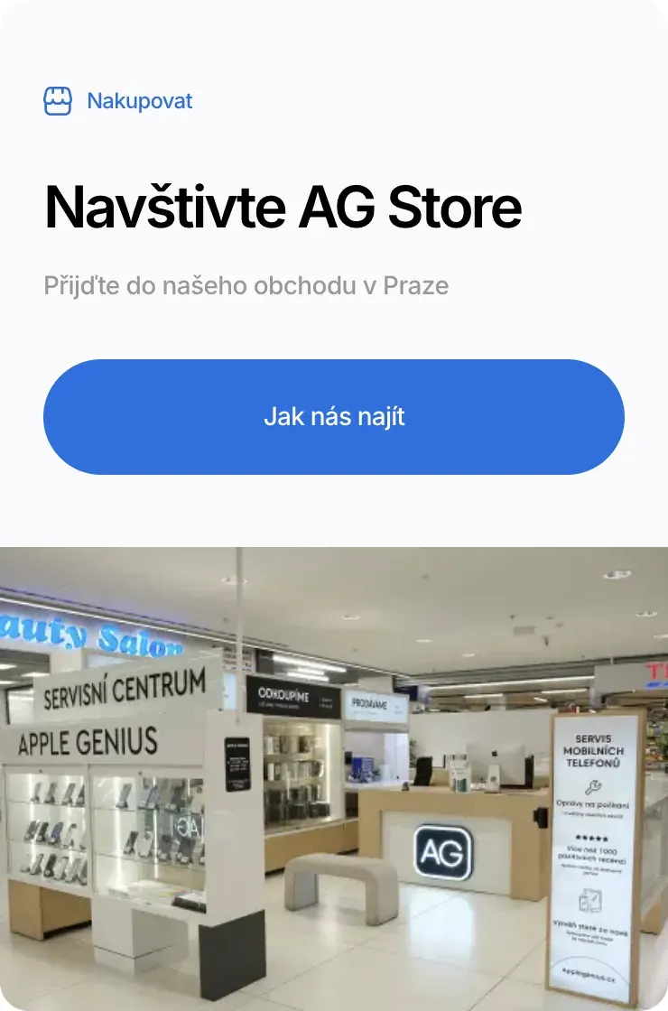 Navštivte AG Store — přijďte do našeho obchodu v Praze